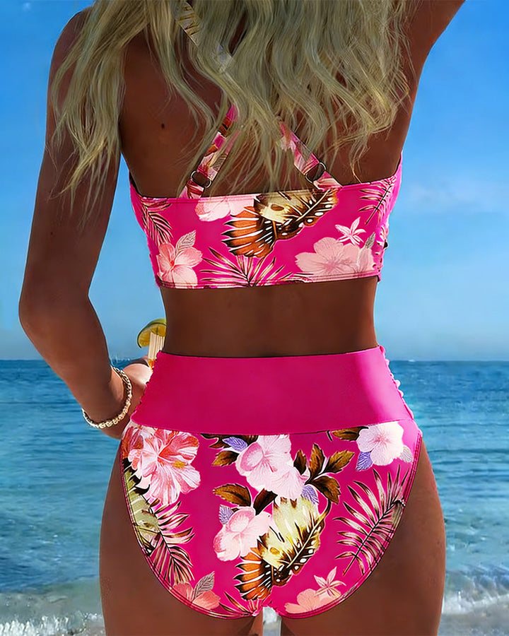 Jolina™ | Floral Contrast Split Bikini Local Neighbours Sedona