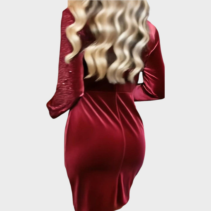 Brisa | Party Dress with Sparkles and Draped Effect Clara Monroe