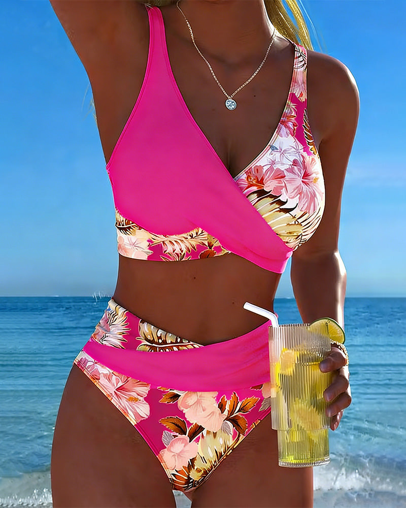 Jolina™ | Floral Contrast Split Bikini Local Neighbours Sedona