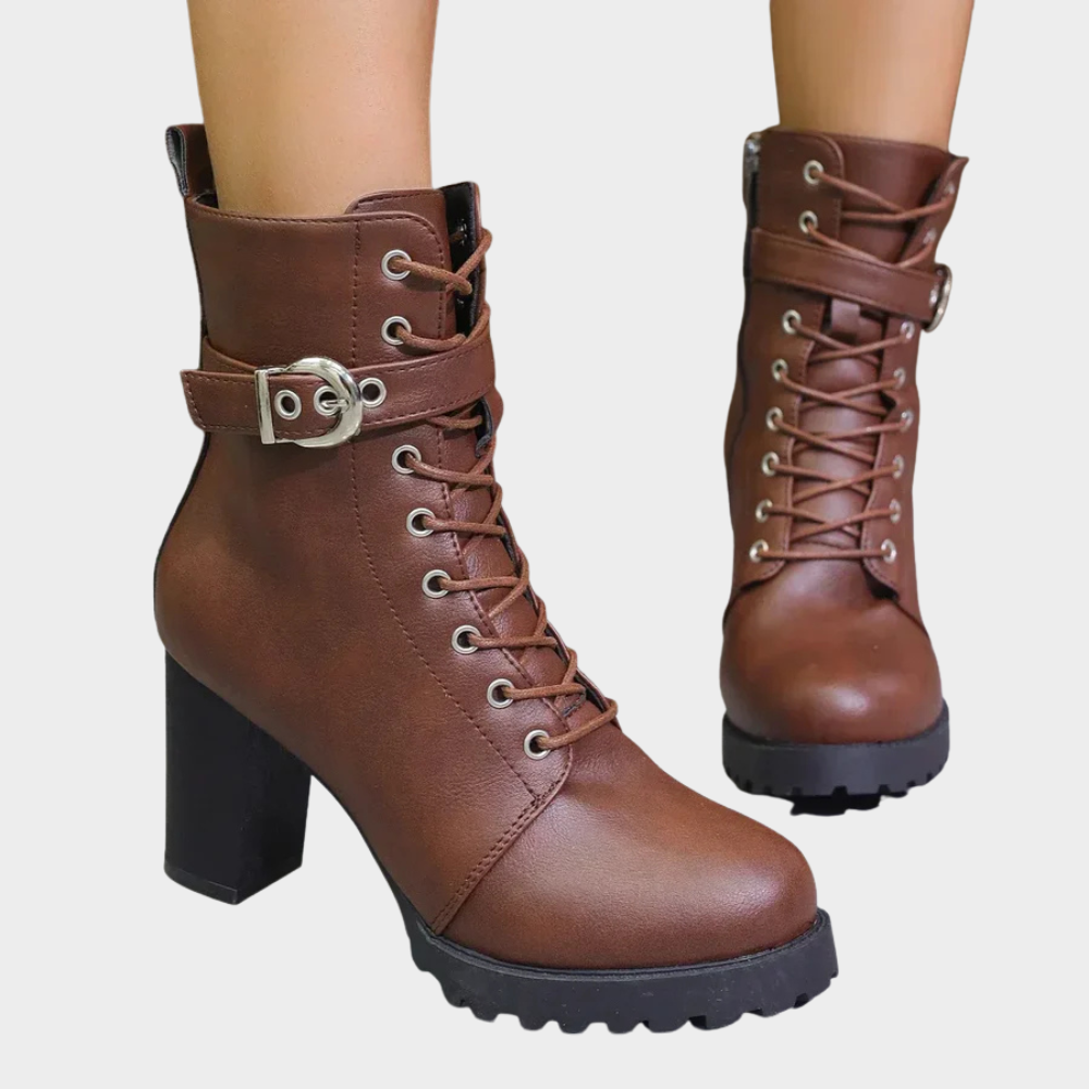 Quinn | Flared Heel Ankle Boots