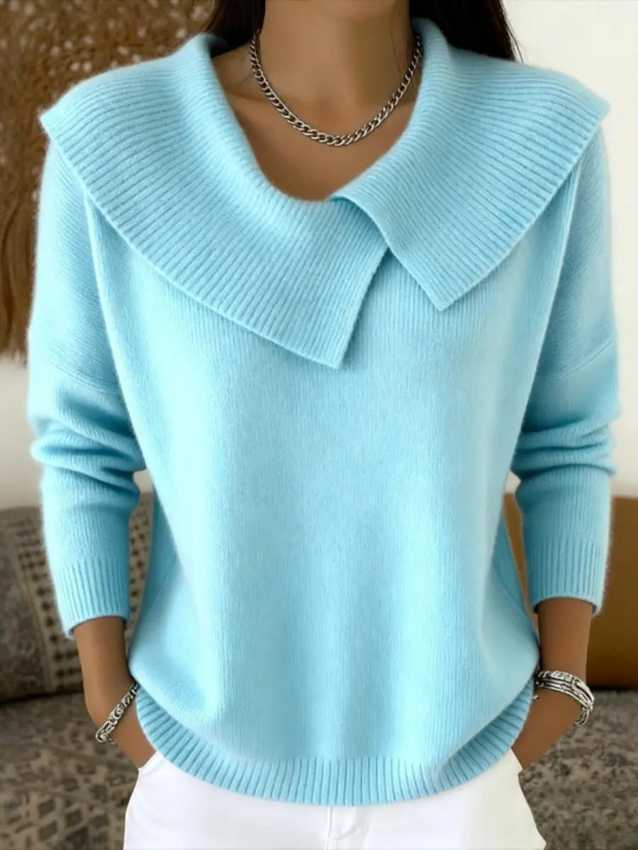 Lucia | Warm Sweater with Soft Collar Clara Monroe