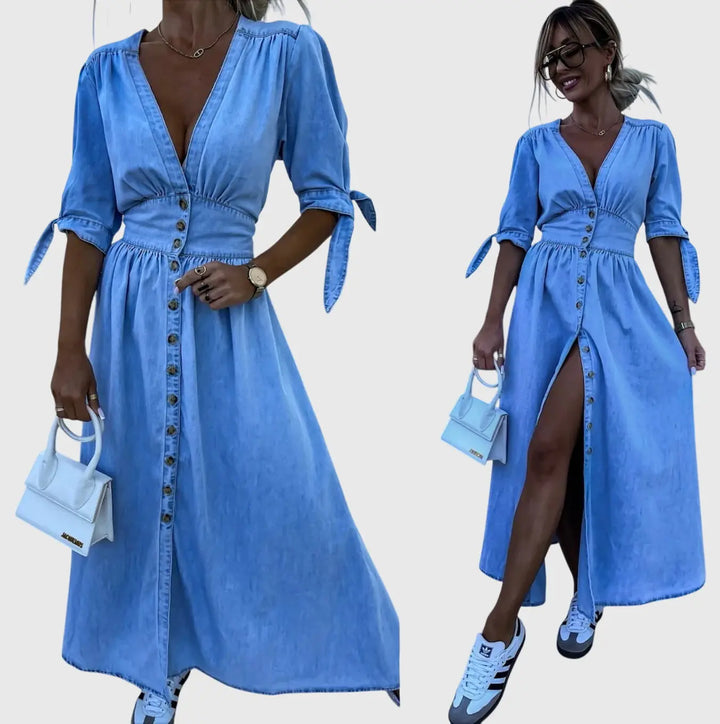 Sophia™ | Elegant Denim Dress Clara Monroe