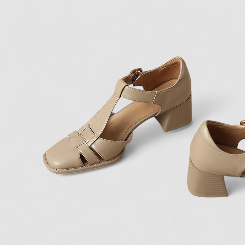 Elyxiana | Orthopedic T-Strap Block Heels Clara Monroe