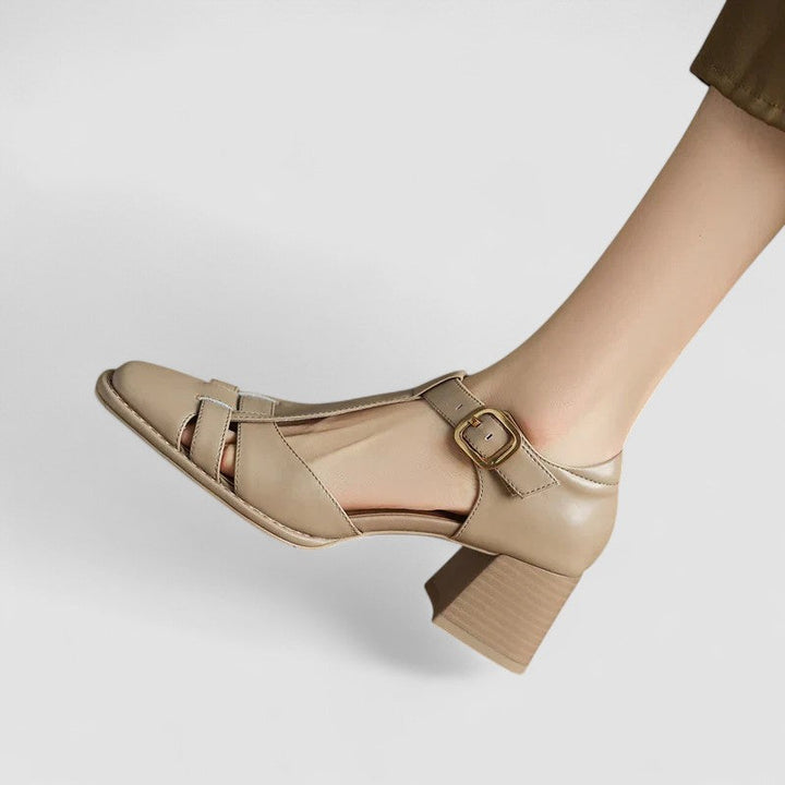 Elyxiana | Orthopedic T-Strap Block Heels Clara Monroe
