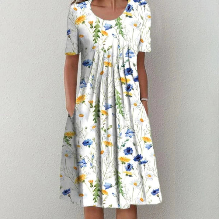 Andrea | Stylish and Casual Floral Dress with Pockets