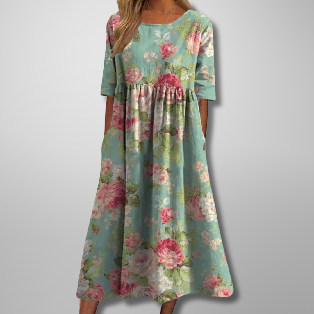 Gail™ | Relaxed Floral Midi Dress Local Neighbours Sedona