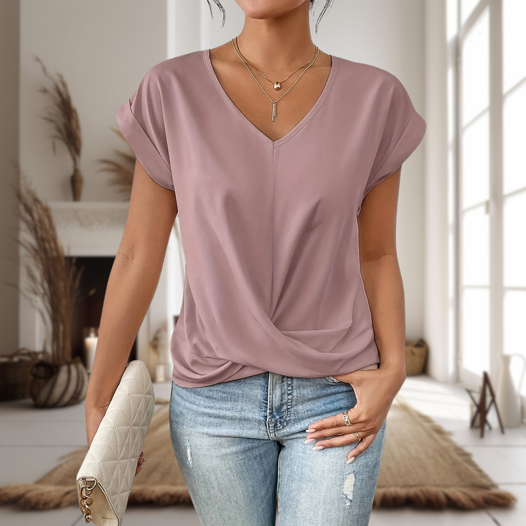 Elle™ | Casual Sweetheart Neck T-Shirt Local Neighbours Sedona