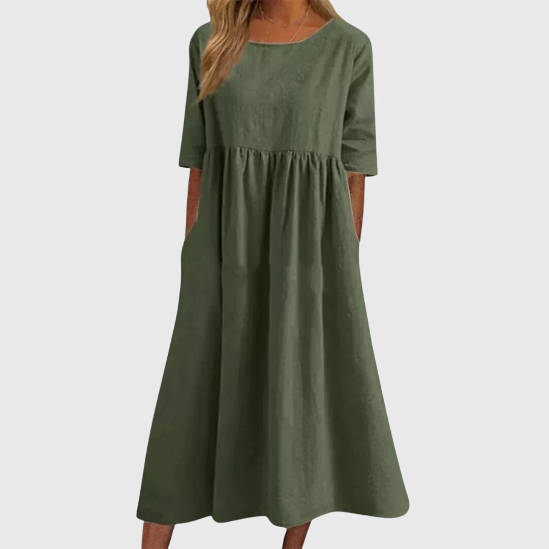 Haisley™ | Elegant Short-Sleeved Dress Clara Monroe