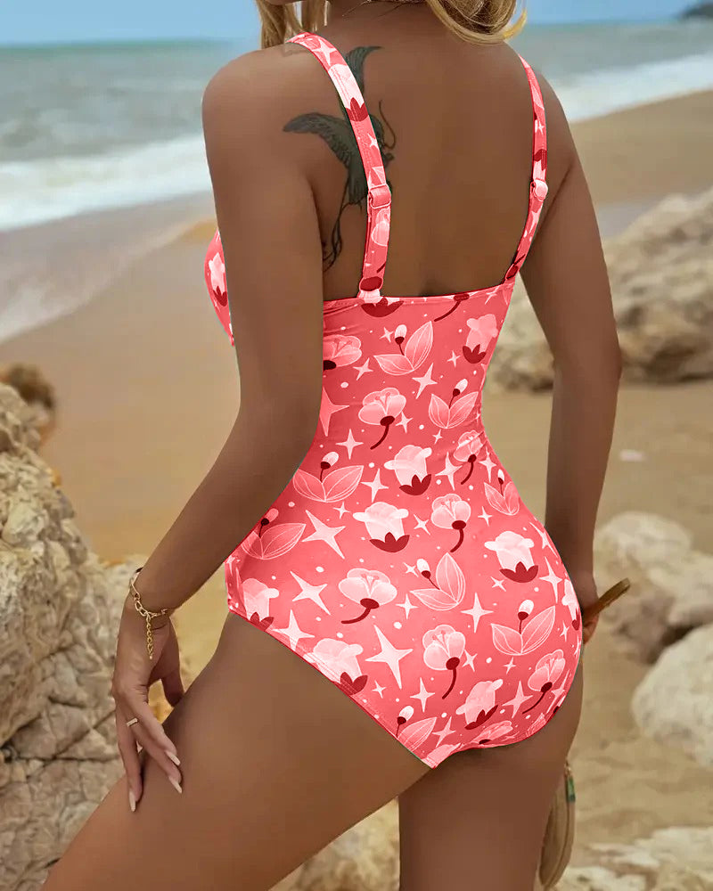 Clara™ | One Piece Printed Tankini Local Neighbours Sedona
