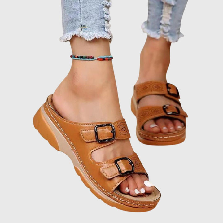 Diora™ | Orthopedic Leather Sandals Clara Monroe
