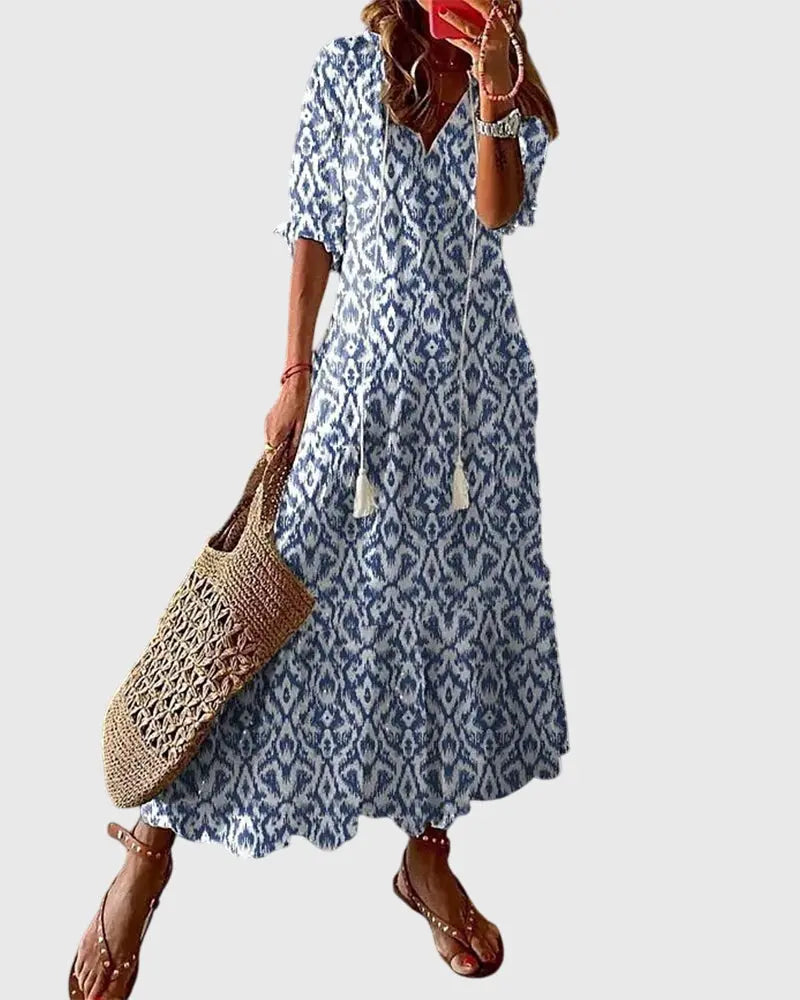Amalia™ | Boho Vintage Summer Dress Clara Monroe