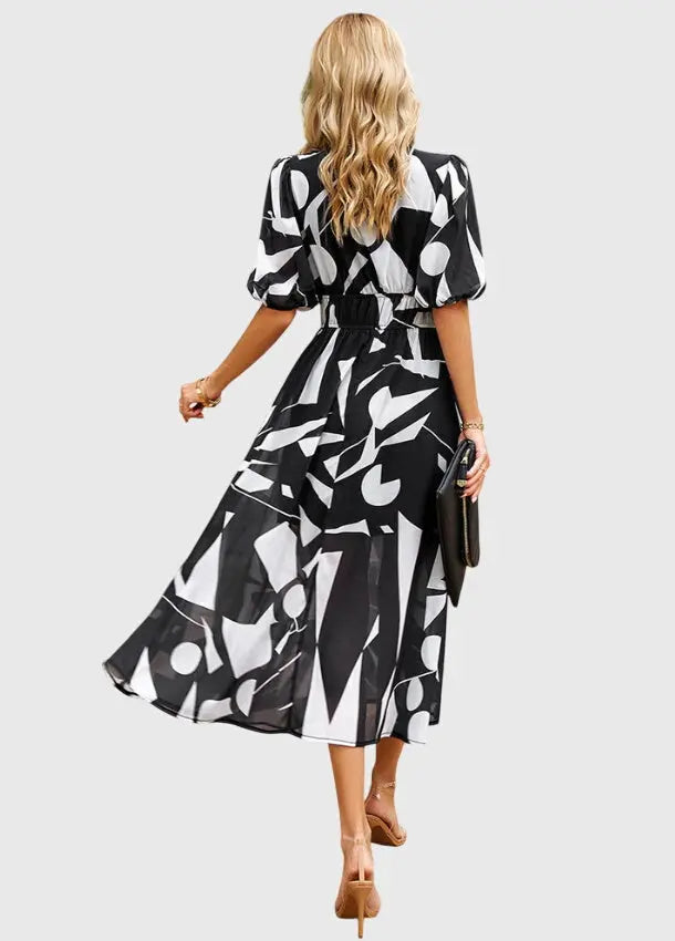 Merlin™ | Flattering Floral Midi Dress Clara Monroe