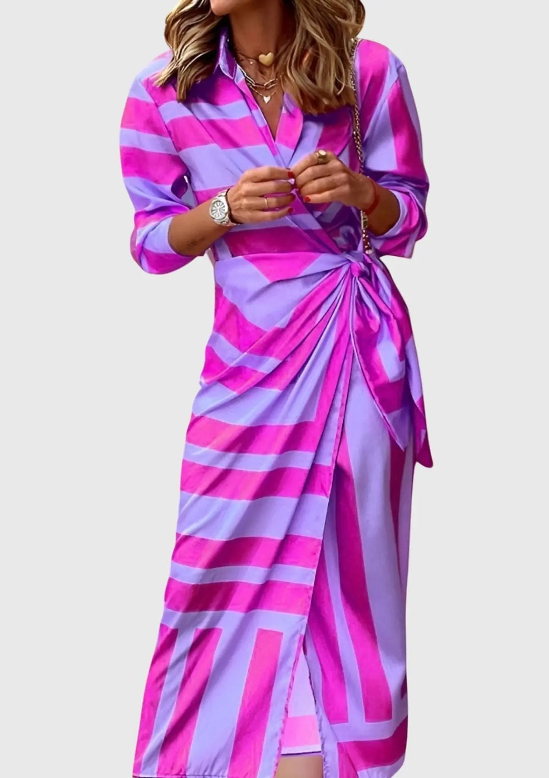 Everly™ | Elegant Wrap Dress with Print Clara Monroe