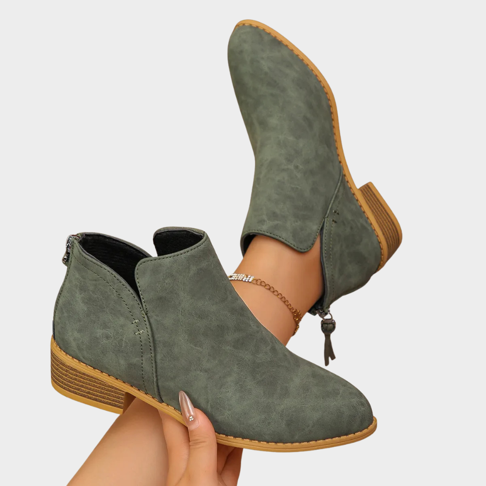 Oakley | Low Heel Ankle Boots