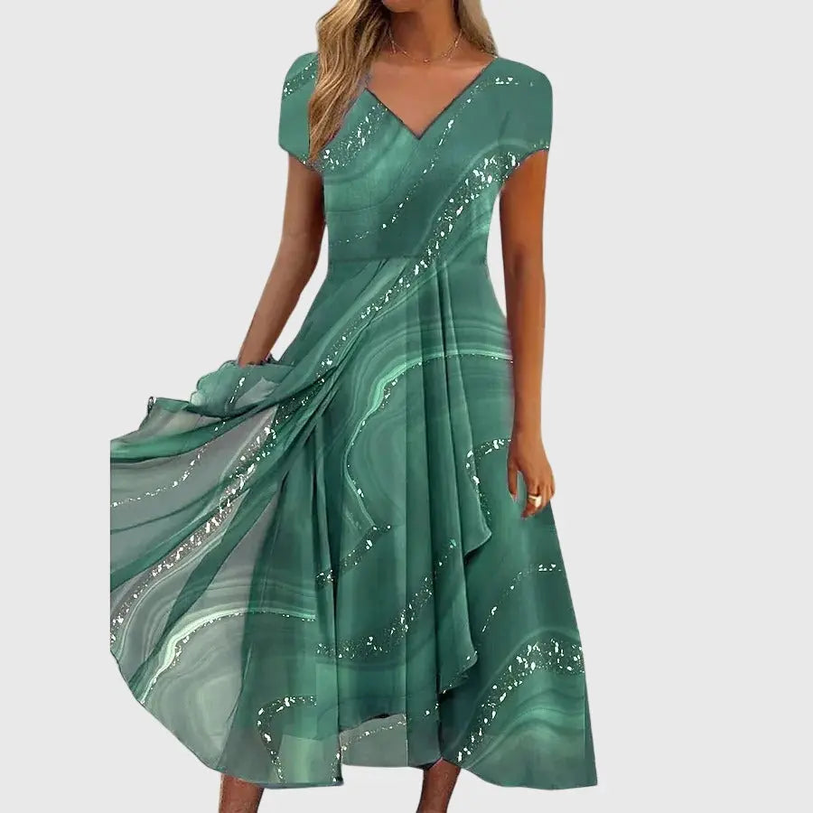 Aubrielle™ | Flowing Midi Dress Clara Monroe