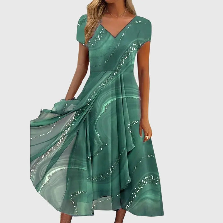 Aubrielle™ | Flowing Midi Dress Clara Monroe