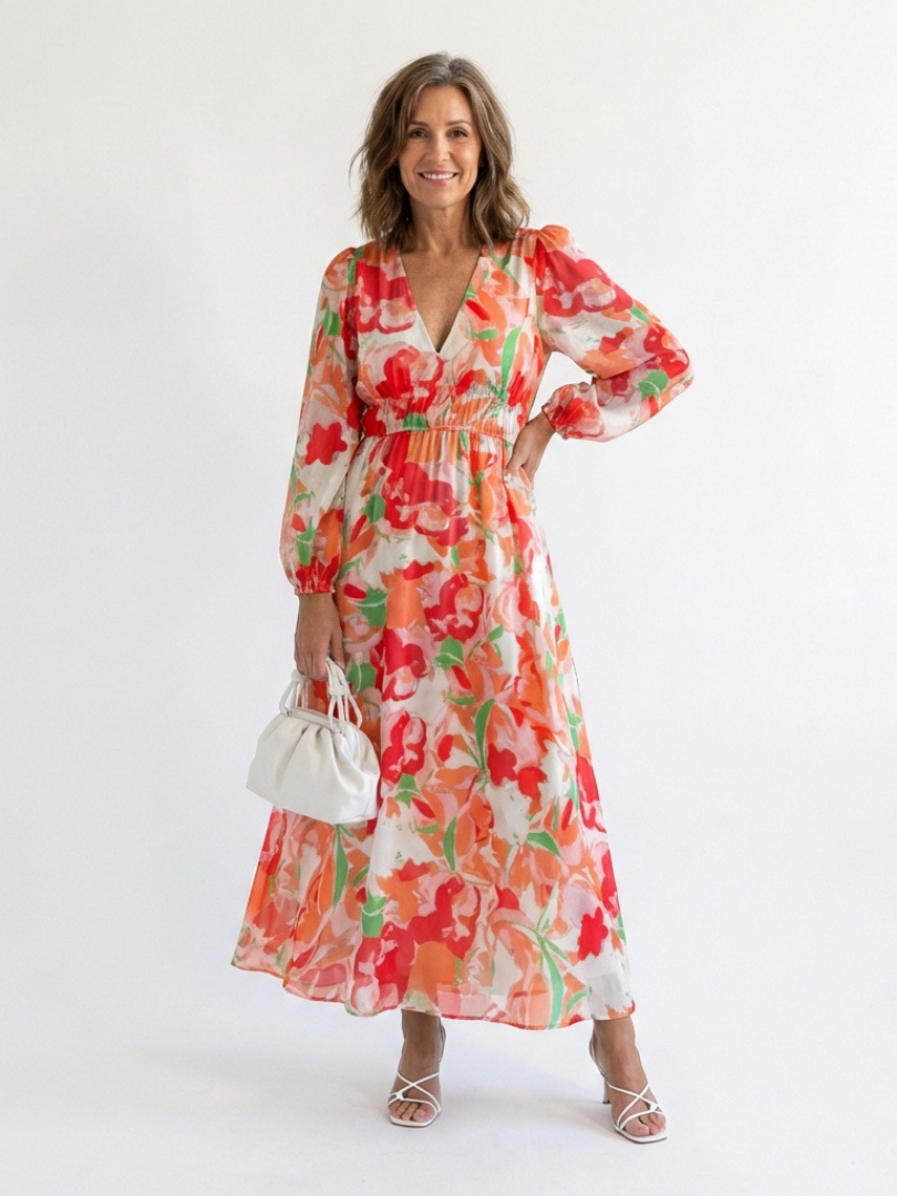 Althea | Long Sleeve Floral Maxi Dress Local Neighbours Sedona