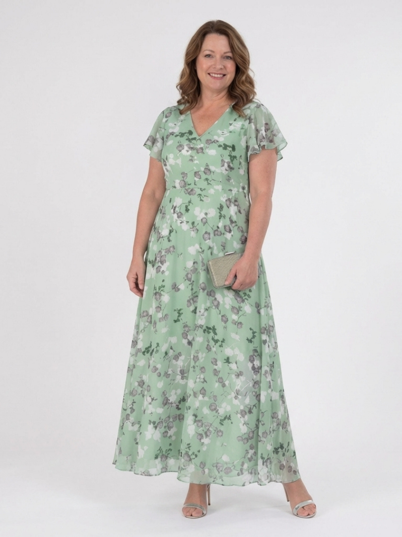 Ismeria | Floral Chiffon Maxi Dress Local Neighbours Sedona