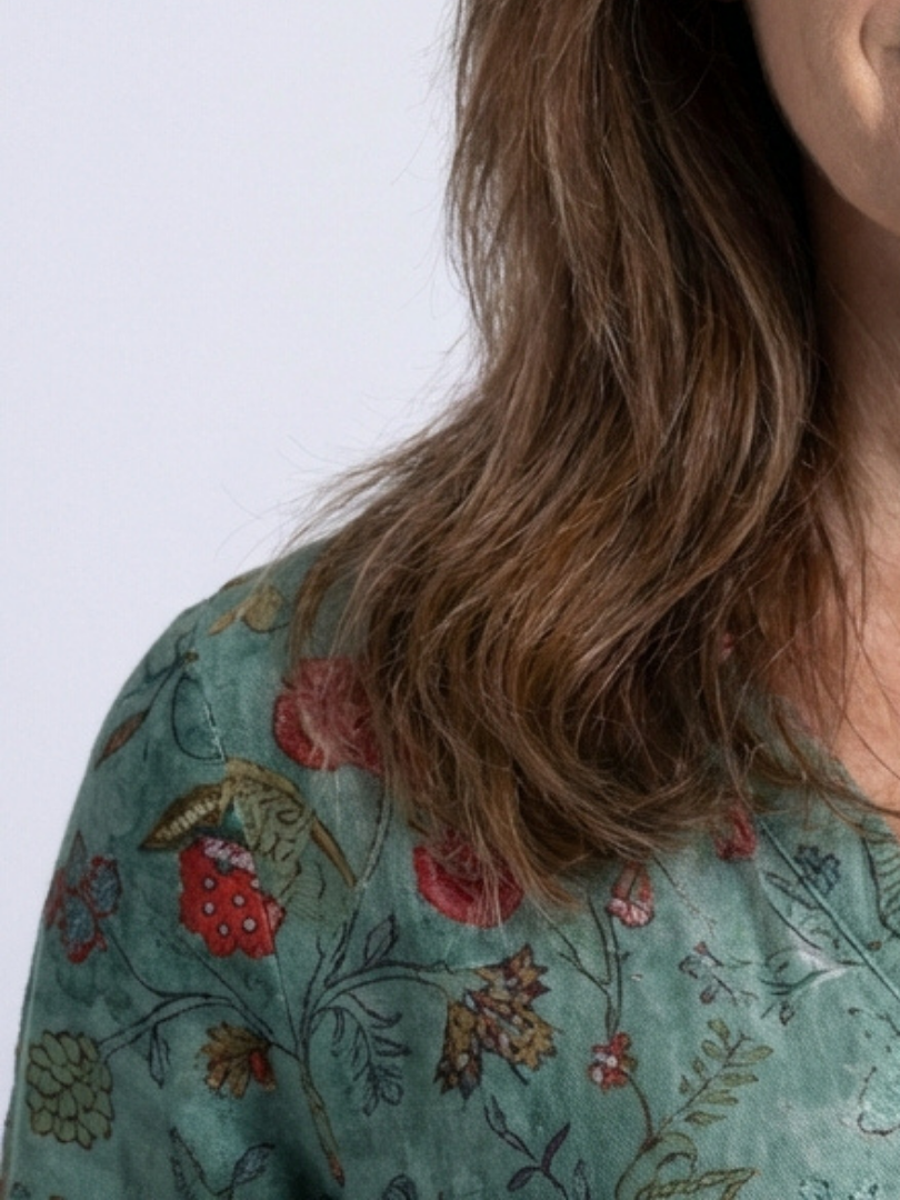 Marina | Floral V Neck Three Quarter Sleeve Maxi Dress Local Neighbours Sedona