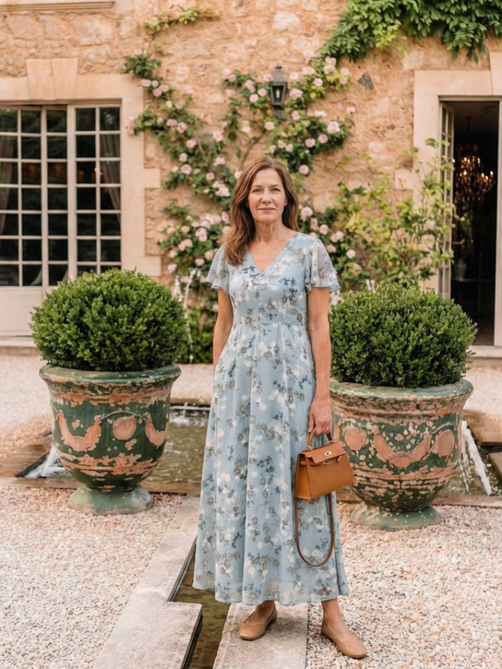 Ismeria | Floral Chiffon Maxi Dress Local Neighbours Sedona