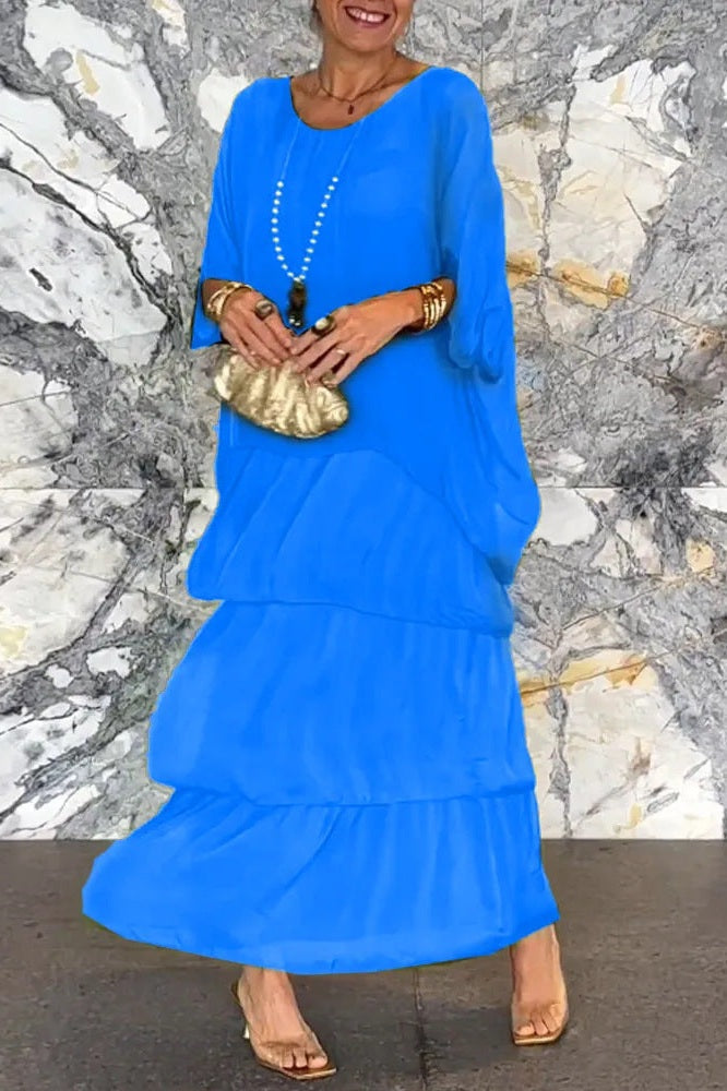Nora Layered Dress - Blue Local Neighbours Sedona