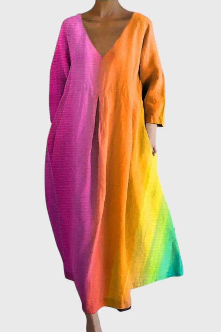 Isalinde | Comfortable V-neck Dress Clara Monroe
