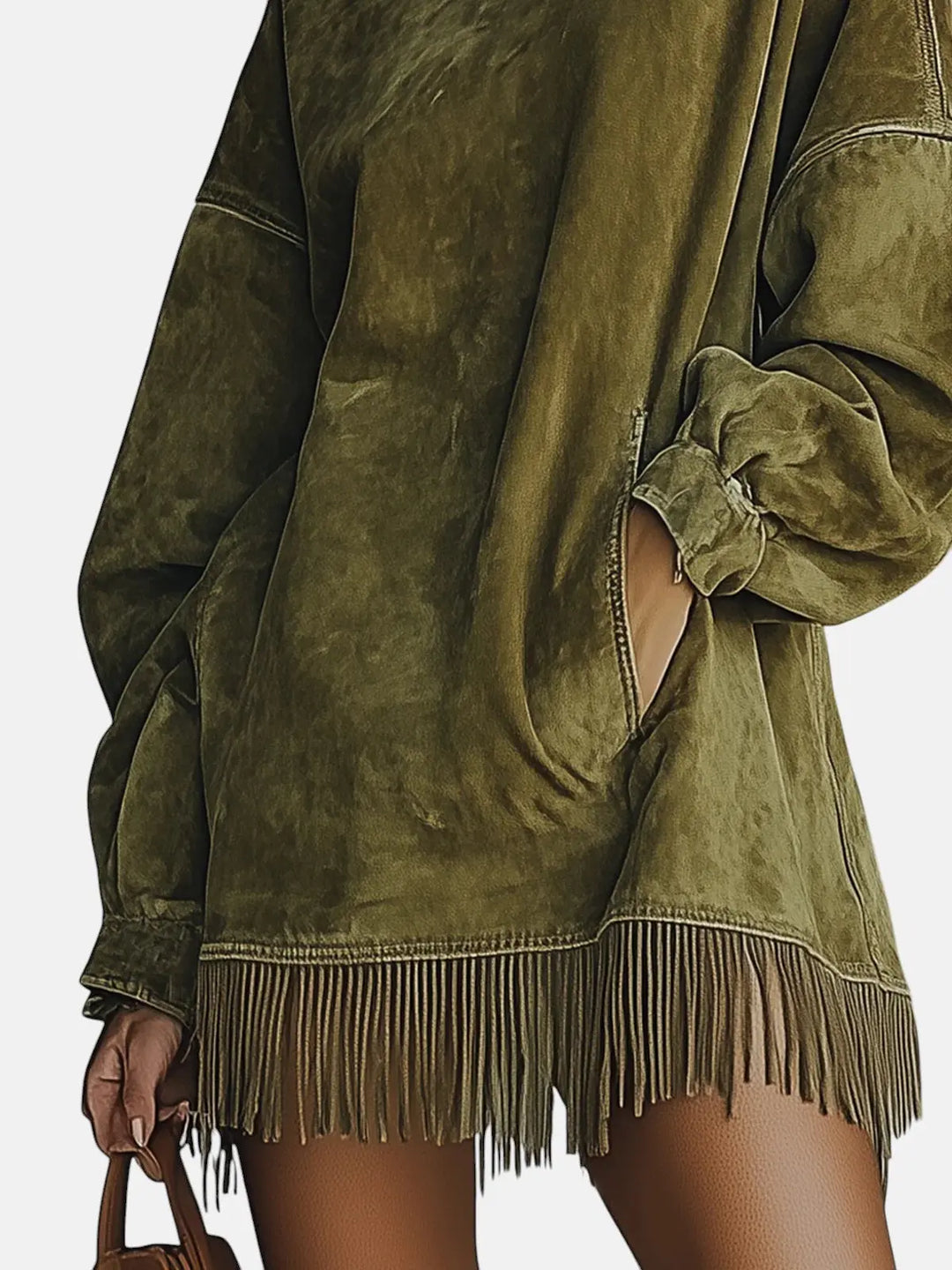 Sheri | Cozy Suede Fringe Dress Clara Monroe