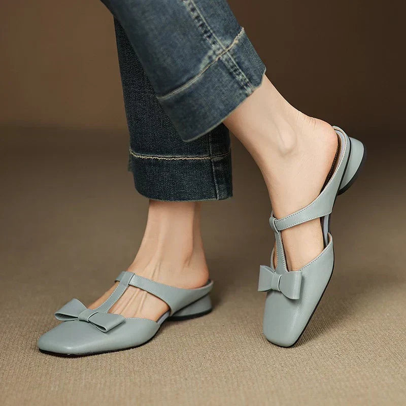 Shiena | Square Toe Slippers