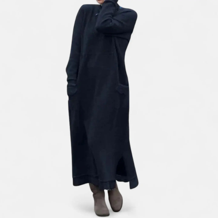 Mara Knitted Maxi Dress – Cozy Long Sleeve Oversized Winter Dress Clara Monroe