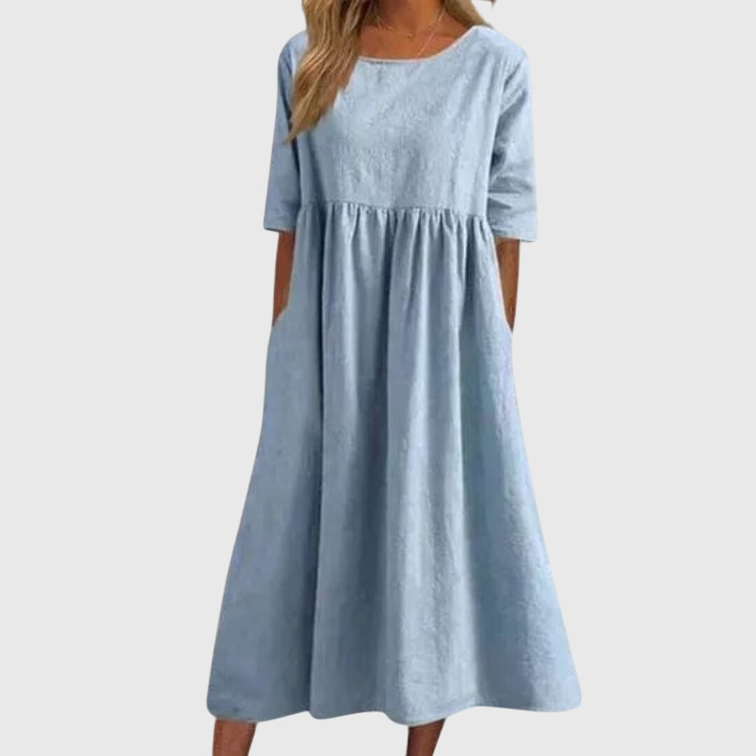 Haisley™ | Elegant Short-Sleeved Dress Clara Monroe