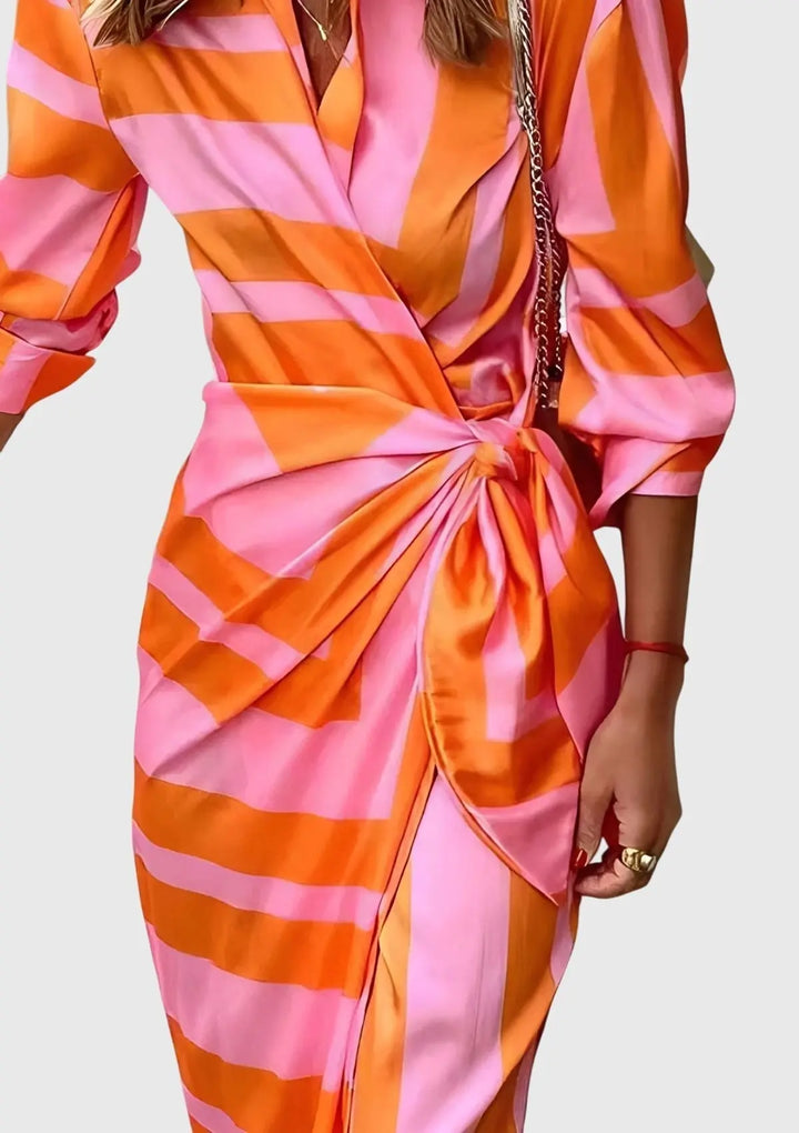 Everly™ | Elegant Wrap Dress with Print Clara Monroe
