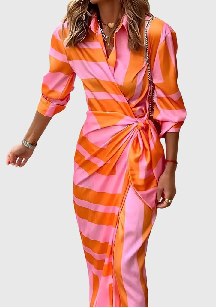 Everly™ | Elegant Wrap Dress with Print Clara Monroe