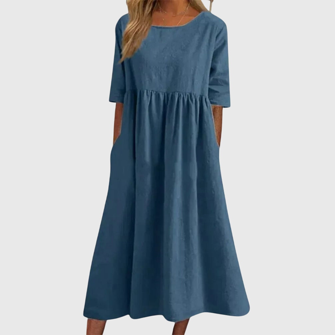 Haisley™ | Elegant Short-Sleeved Dress Clara Monroe