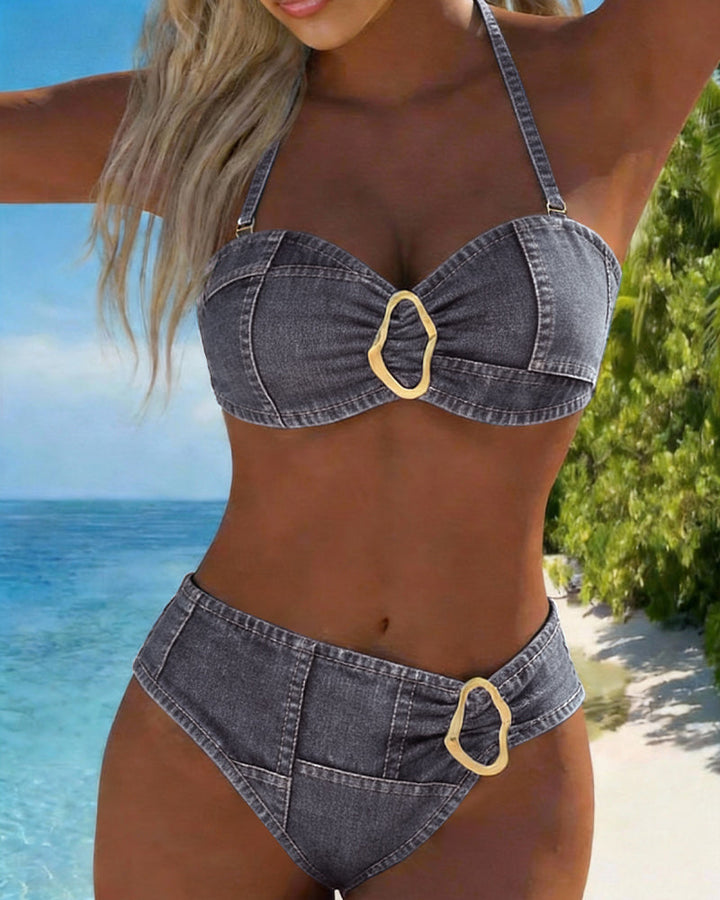 Patricia™ | Metal Buckle Suspender Bikini Two-Piece Local Neighbours Sedona