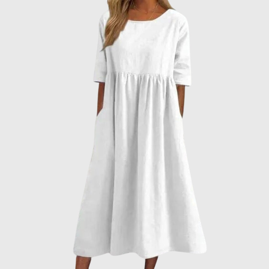 Haisley™ | Elegant Short-Sleeved Dress Clara Monroe