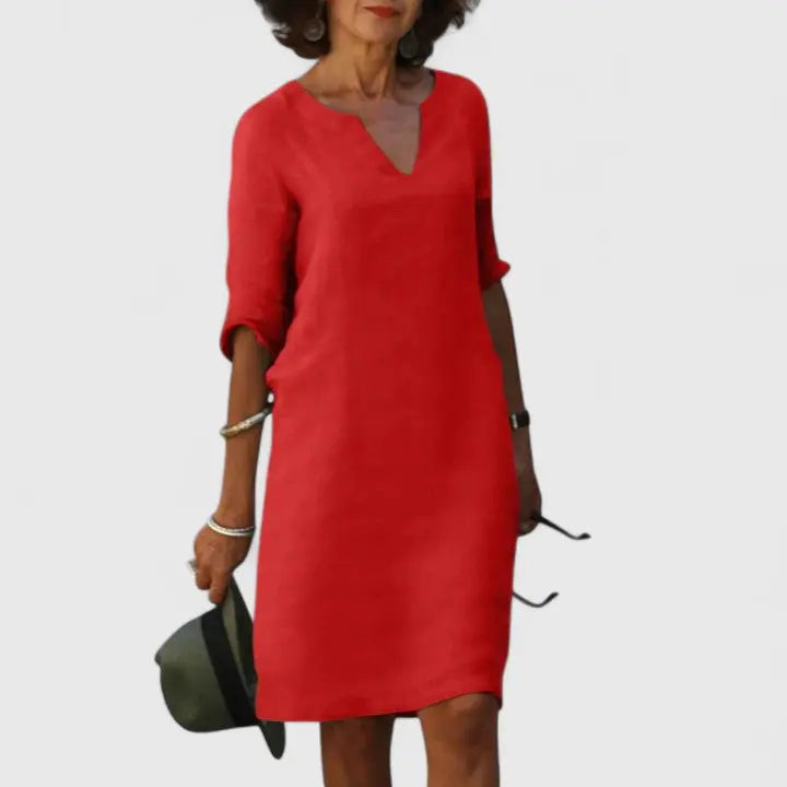 Taylor | Comfortable V-Neck Dress Clara Monroe