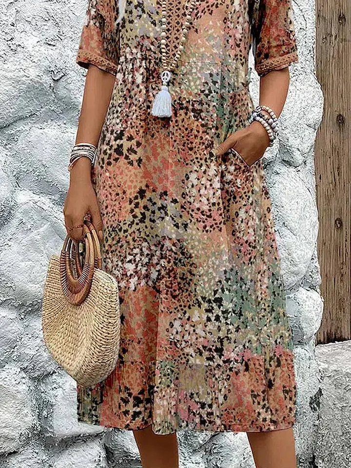 Andrea | Vibrant Midi Dress