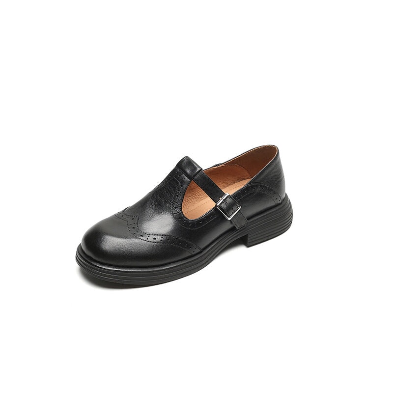 Vina | Leather Mary Janes