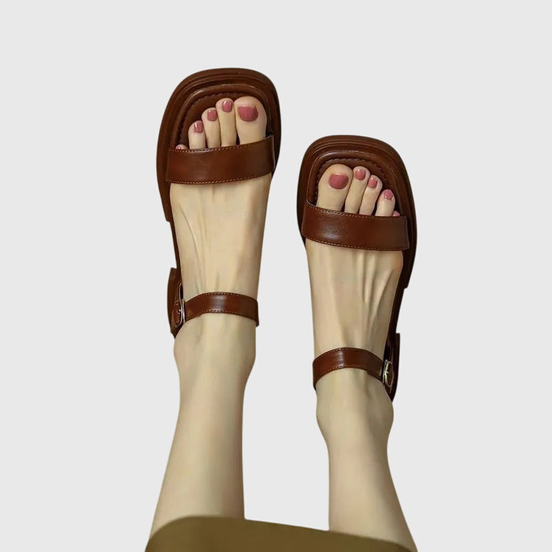 Celestia™ | Orthopedic Leather Sandals Clara Monroe
