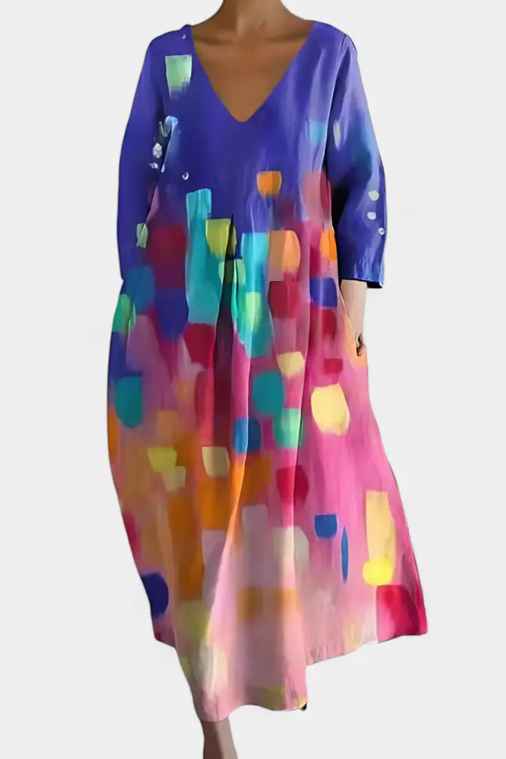 Isalinde | Comfortable V-neck Dress Clara Monroe