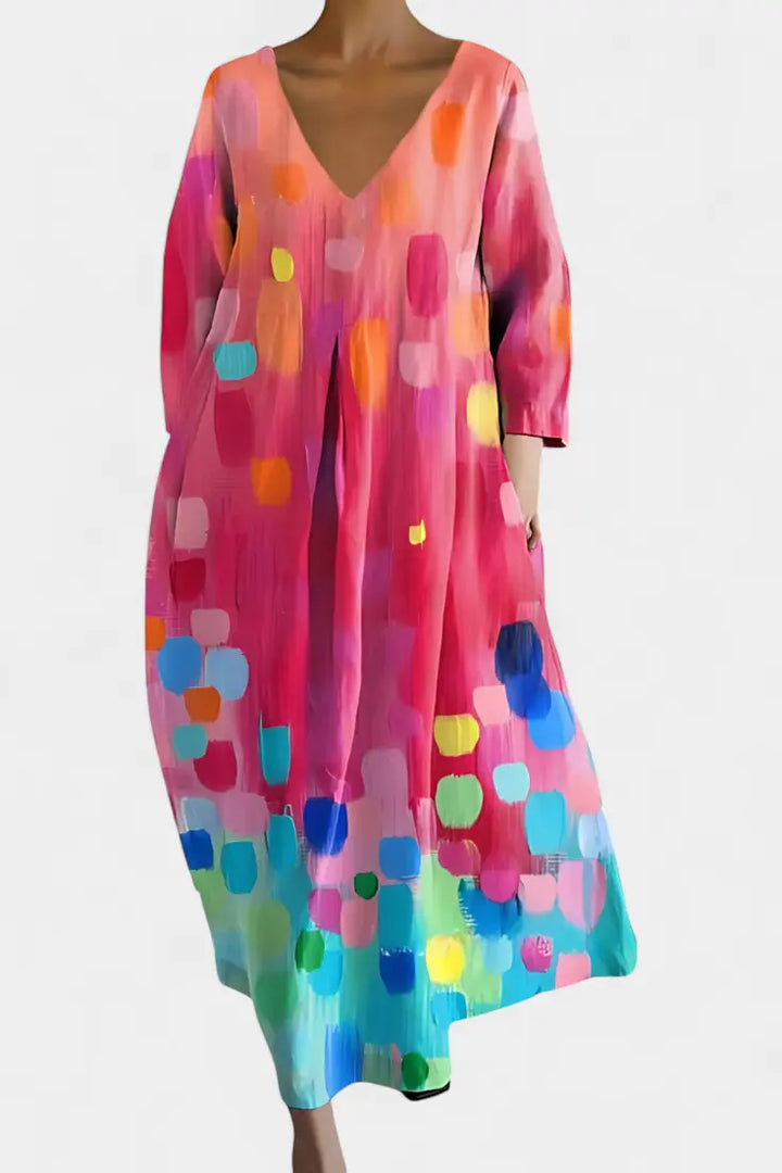 Isalinde | Comfortable V-neck Dress Clara Monroe