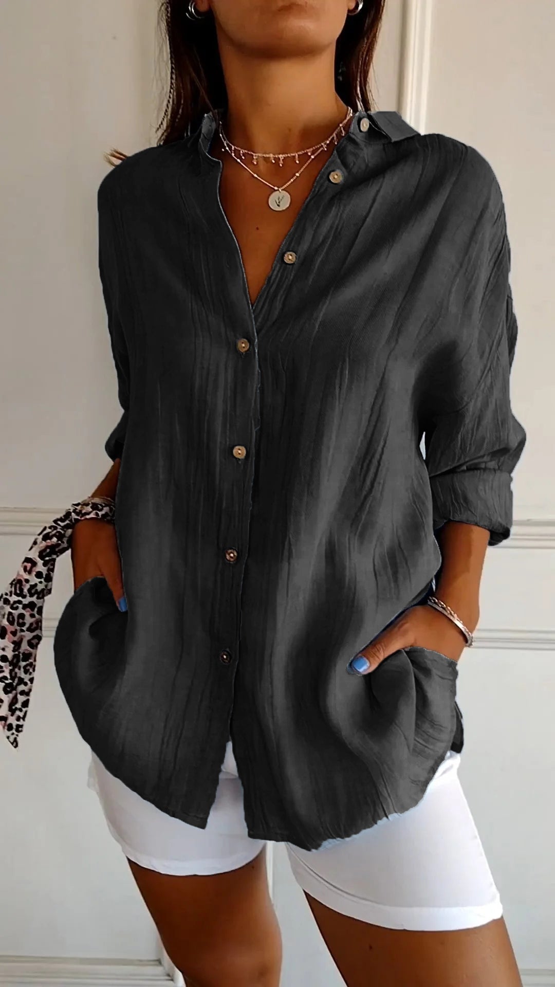 Sasha | Elegant Shirt with Pleated Style Claire's Coastal Boutique Seaside