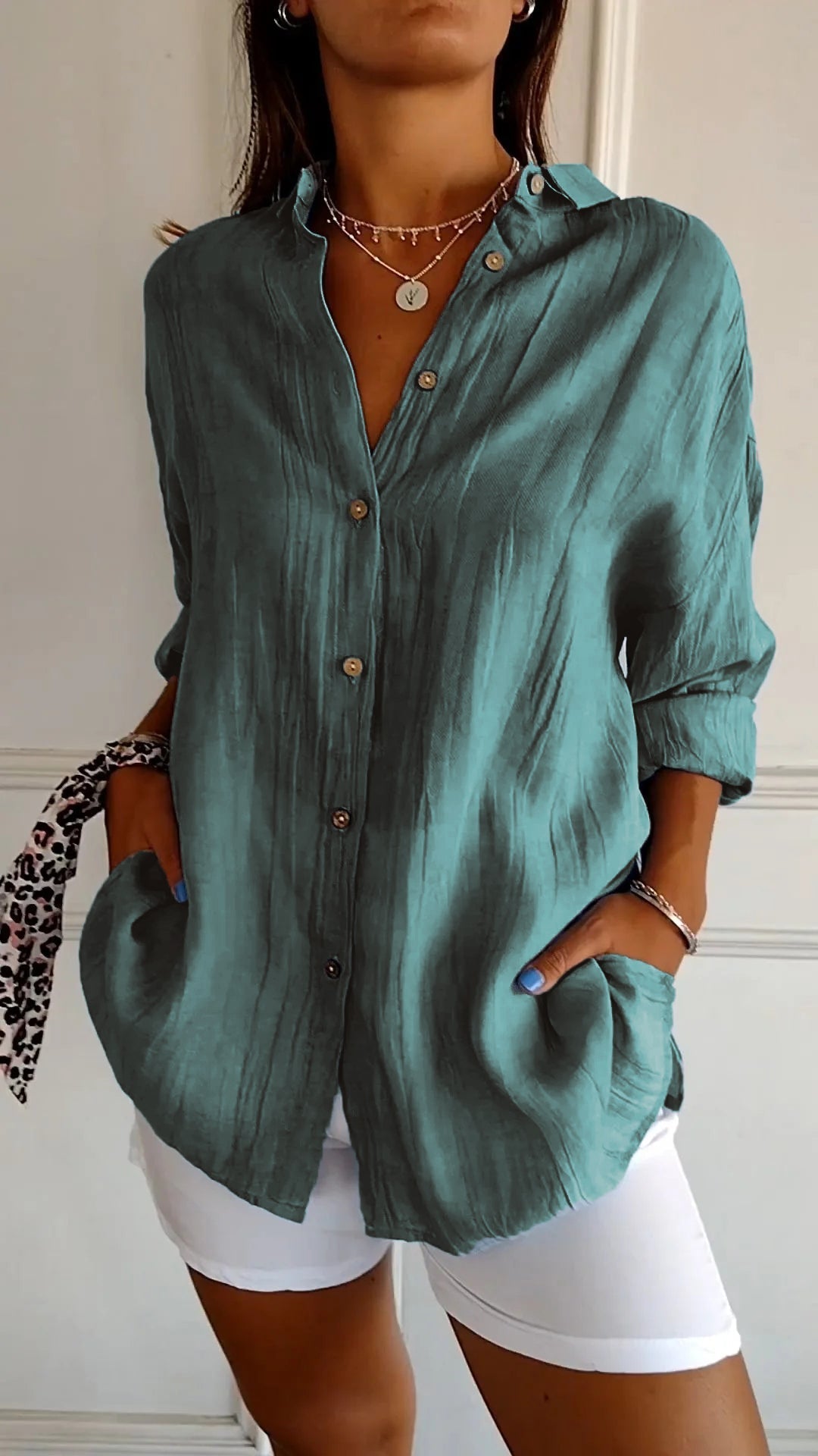 Sasha | Elegant Shirt with Pleated Style Claire's Coastal Boutique Seaside