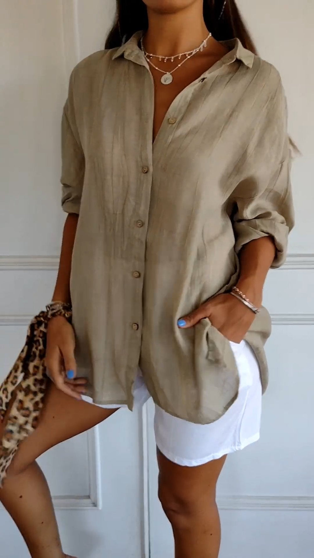 Sasha | Elegant Shirt with Pleated Style Claire's Coastal Boutique Seaside