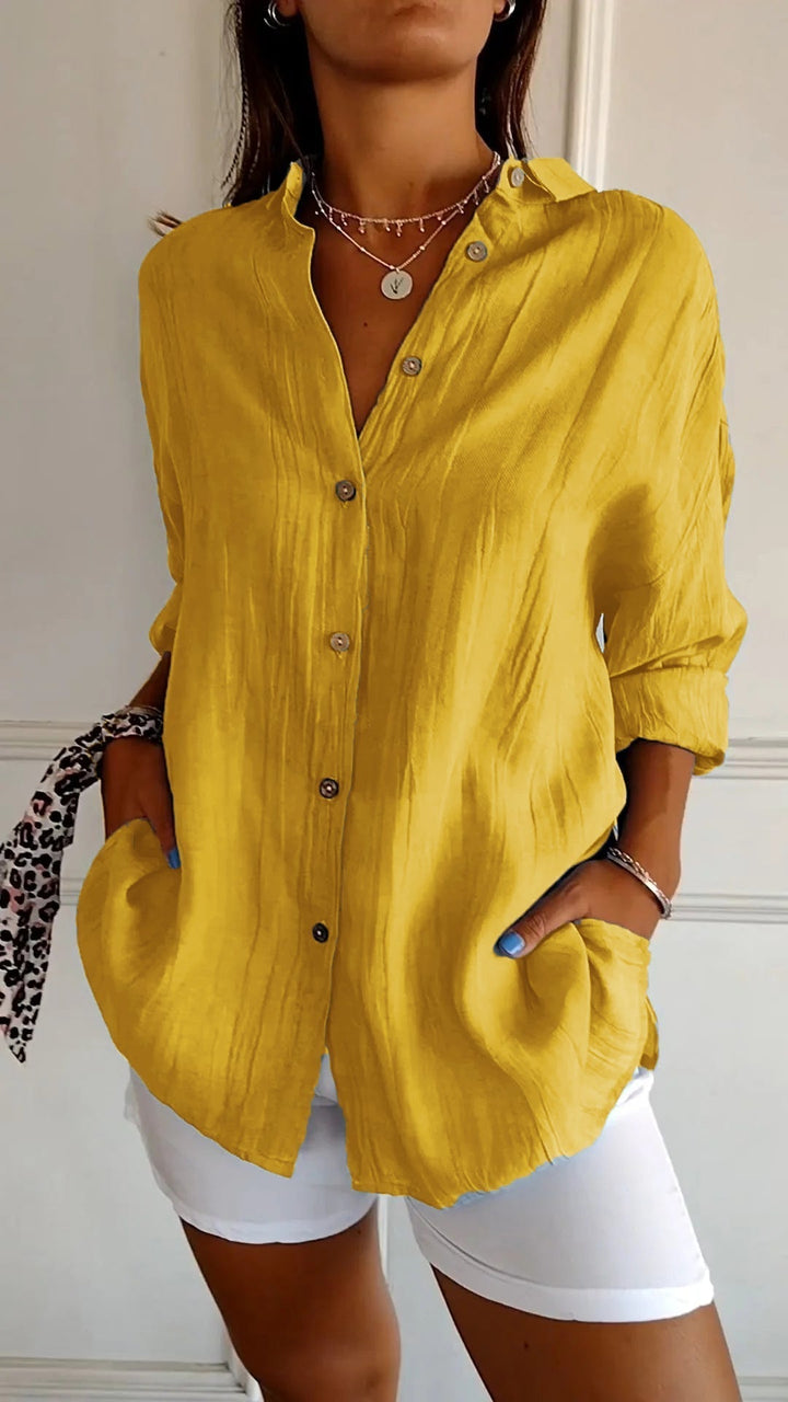 Sasha | Elegant Shirt with Pleated Style Claire's Coastal Boutique Seaside