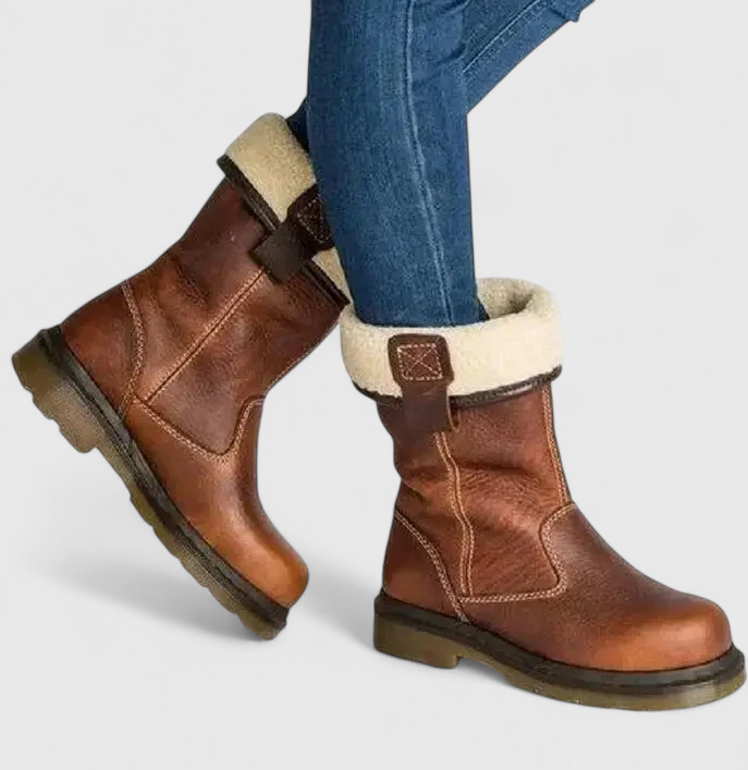 Shareen - Faux Leather Winter Boots Clara Monroe