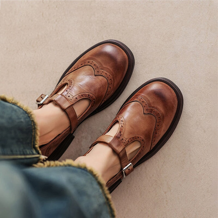 Vina | Leather Mary Janes