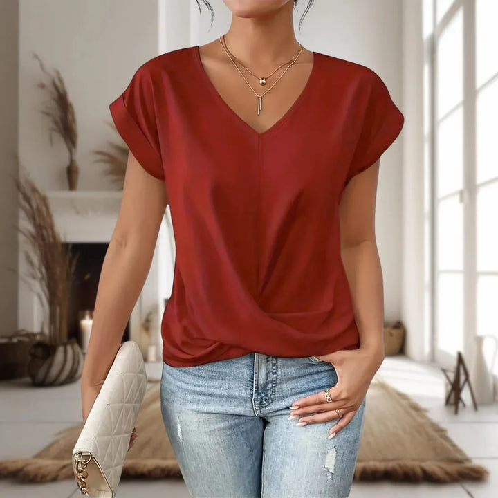 Elle™ | Casual Sweetheart Neck T-Shirt Local Neighbours Sedona