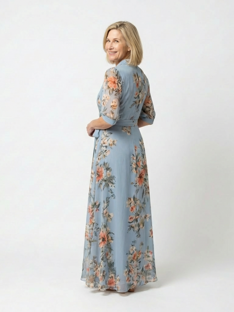 Elowen | Floral Wrap V Neck Maxi Dress Local Neighbours Sedona