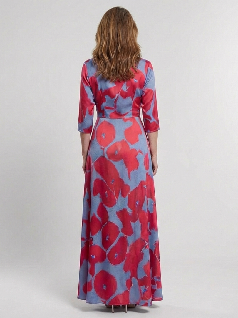 Danielle | Three Quarter Sleeve V Neck Floral Maxi Dress Local Neighbours Sedona